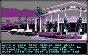 Mean Streets for IBM PC/Compatibles - Each location begins with a description along the bottom of the screen.