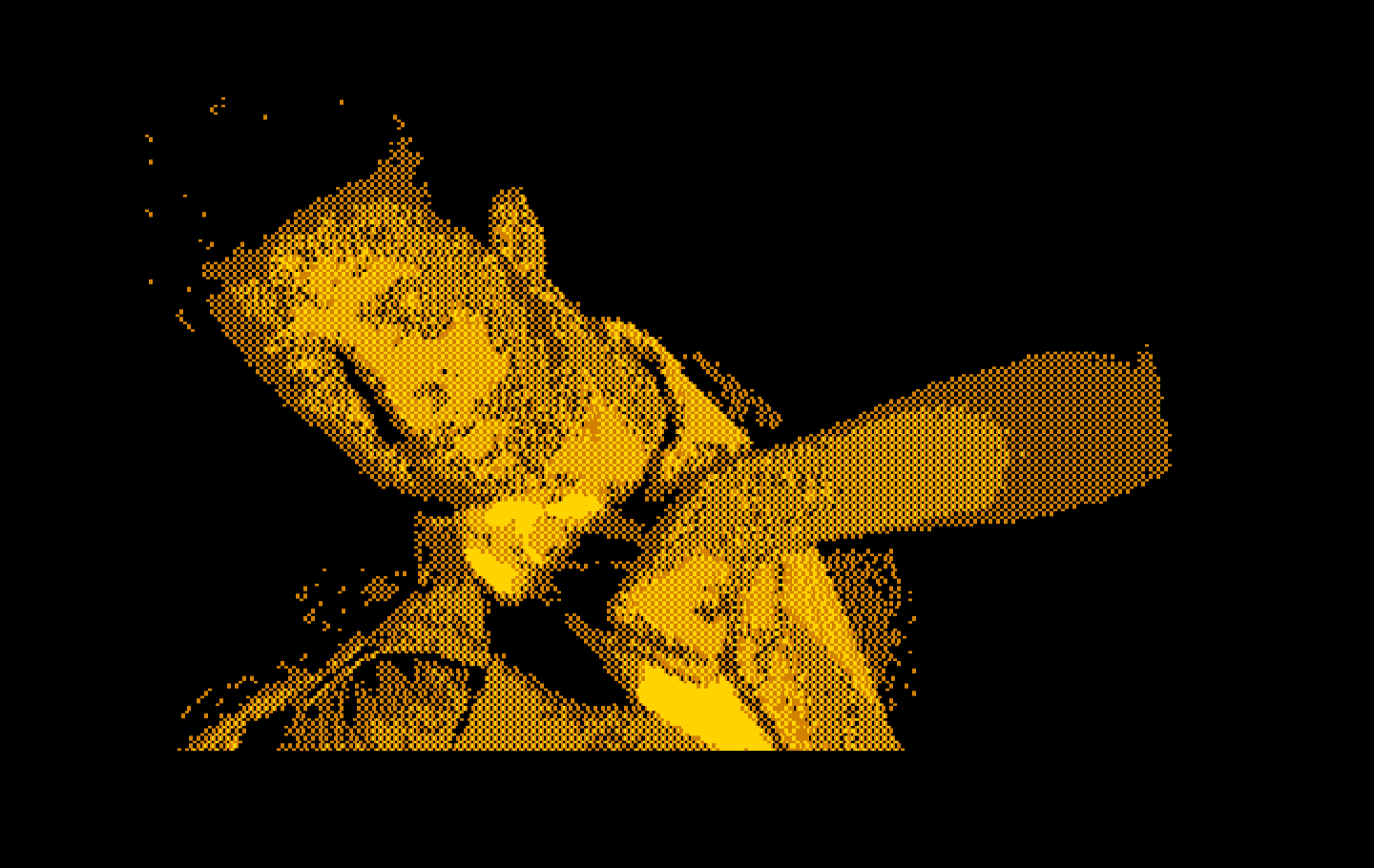 Mean Streets IBM PC/Compatibles Screenshot: Tex threatens the wrong guy!