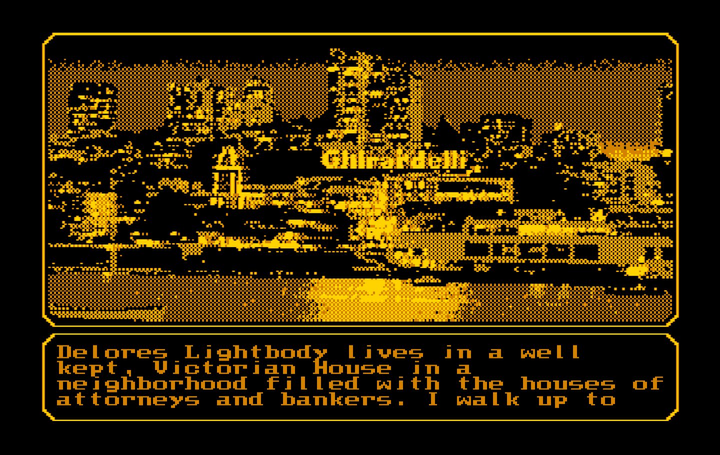 Mean Streets IBM PC/Compatibles Screenshot: Time to visit Delores Lightbody.