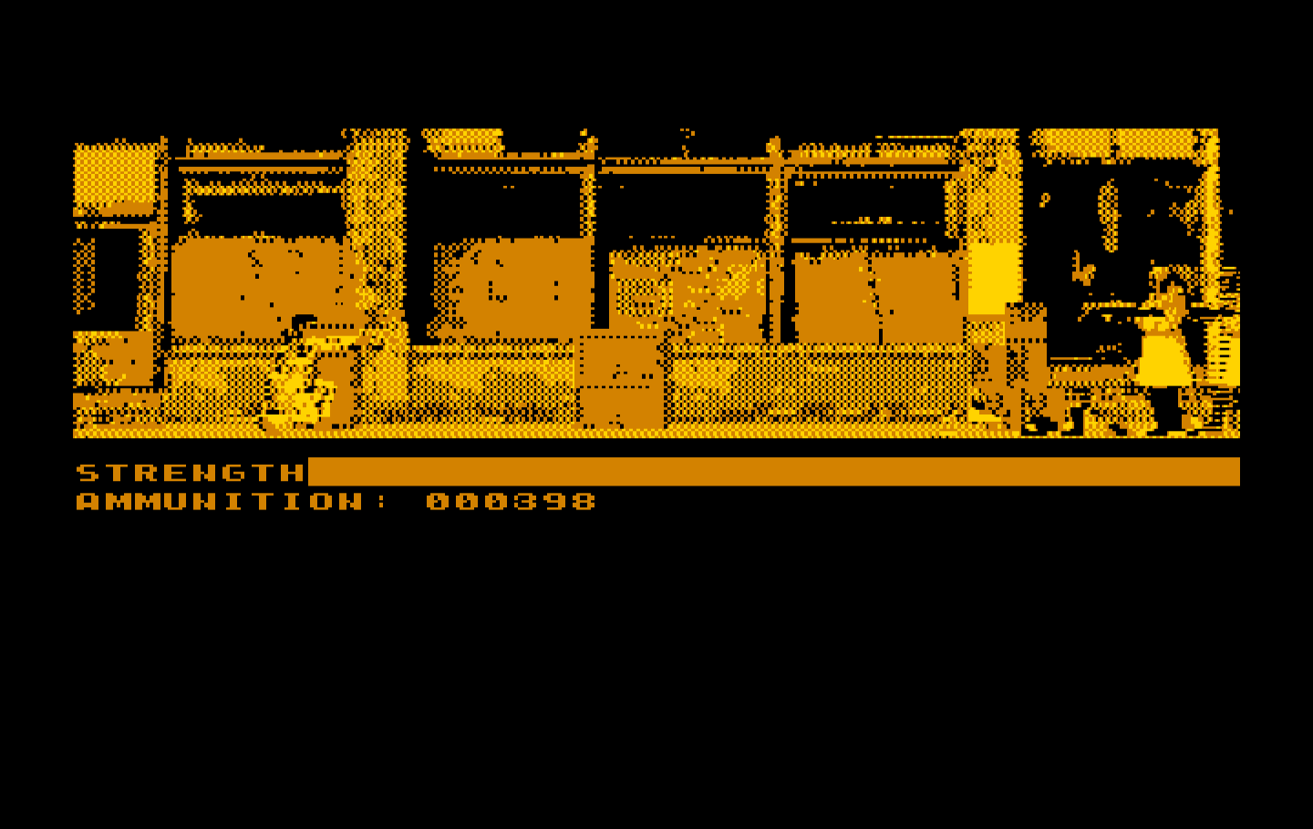 Mean Streets IBM PC/Compatibles Screenshot: A gun fight begins.
