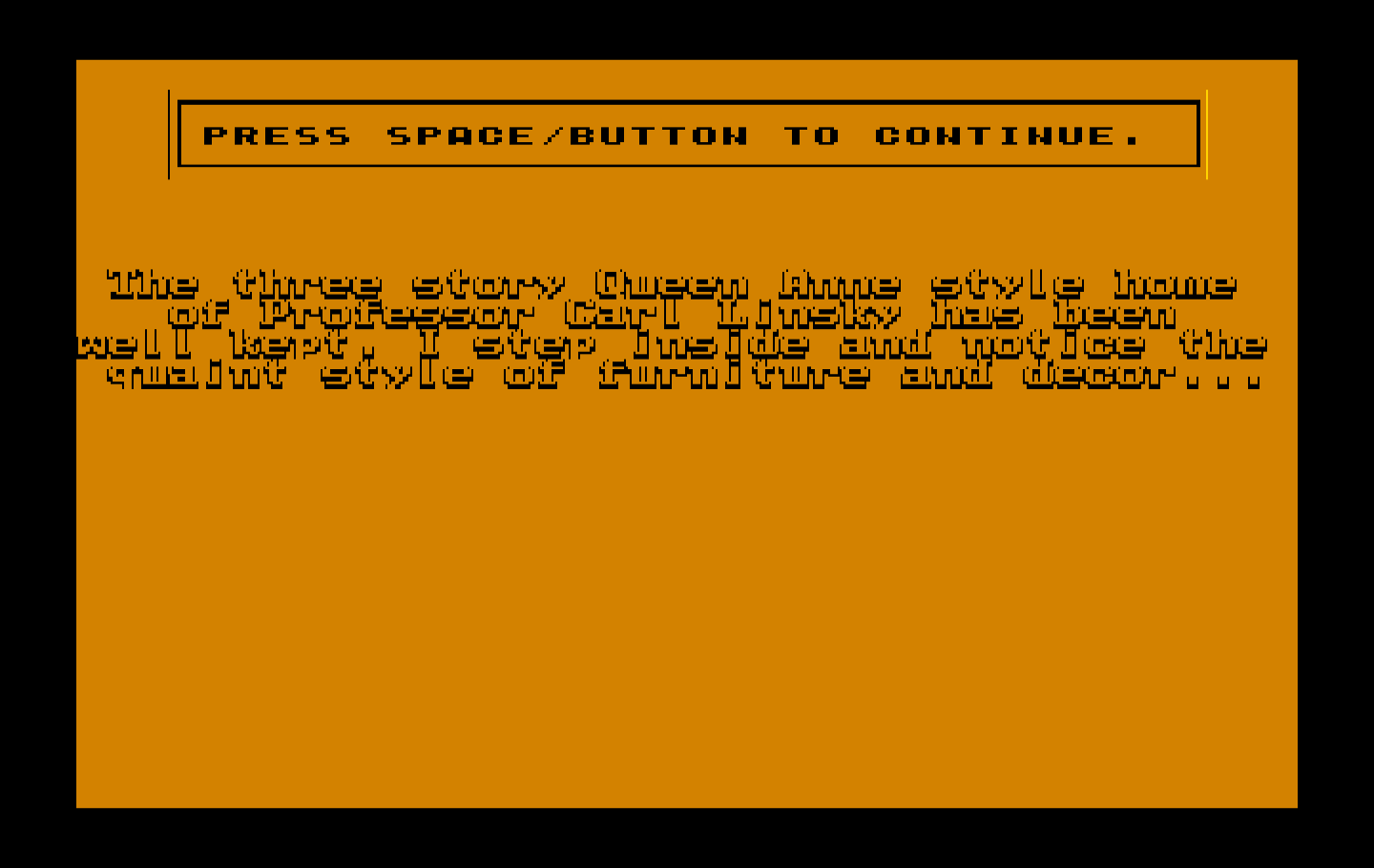 Mean Streets IBM PC/Compatibles Screenshot: Description of the next scene...