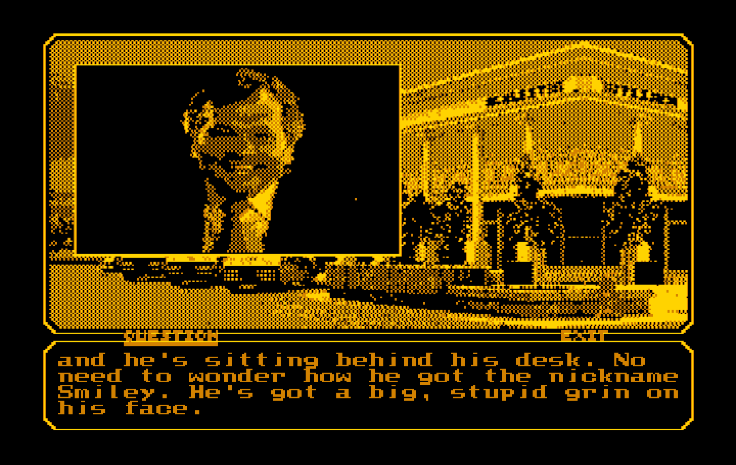 Mean Streets IBM PC/Compatibles Screenshot: This guy earned his nickname...