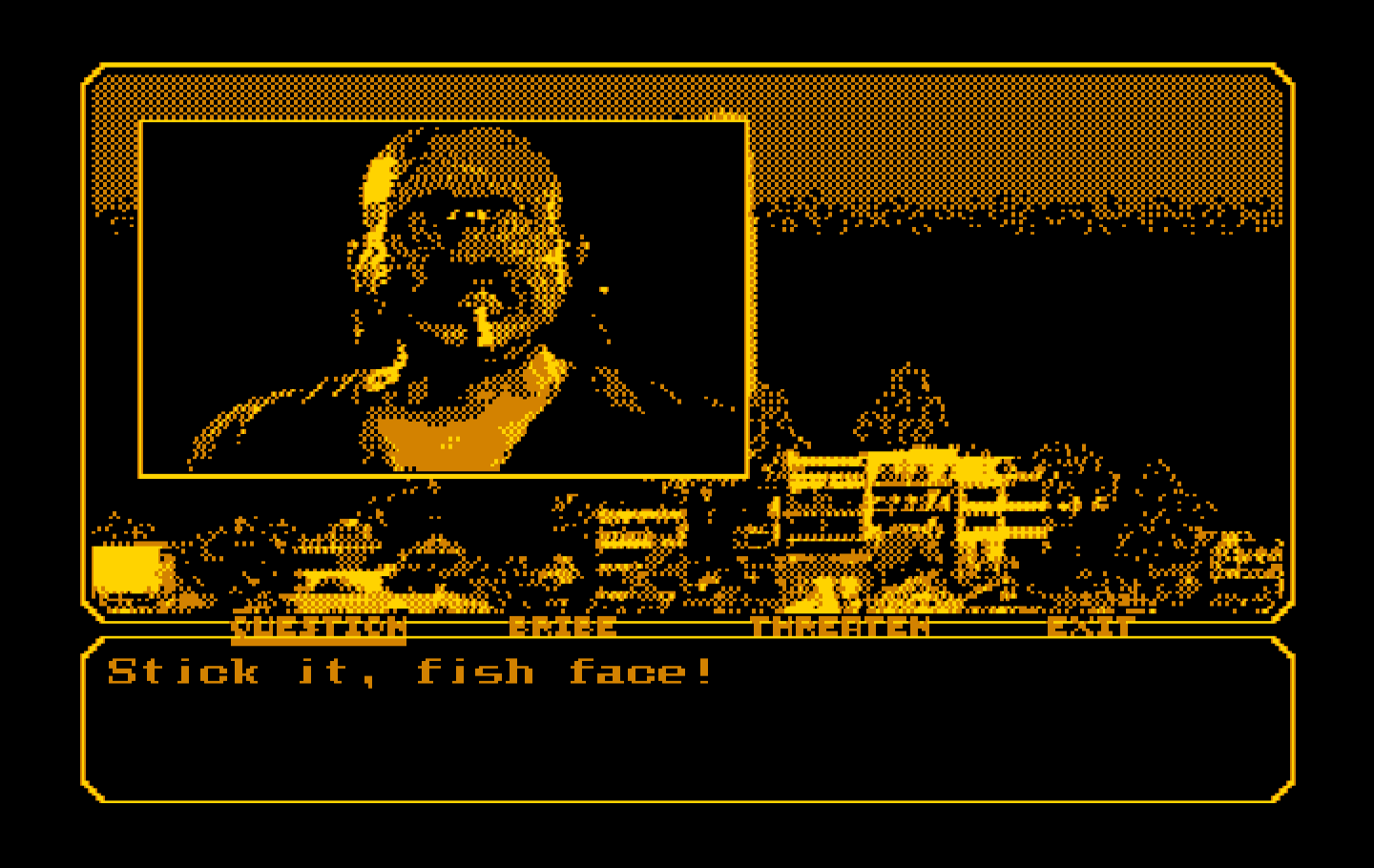 Mean Streets IBM PC/Compatibles Screenshot: This guy doesn't want to help me!