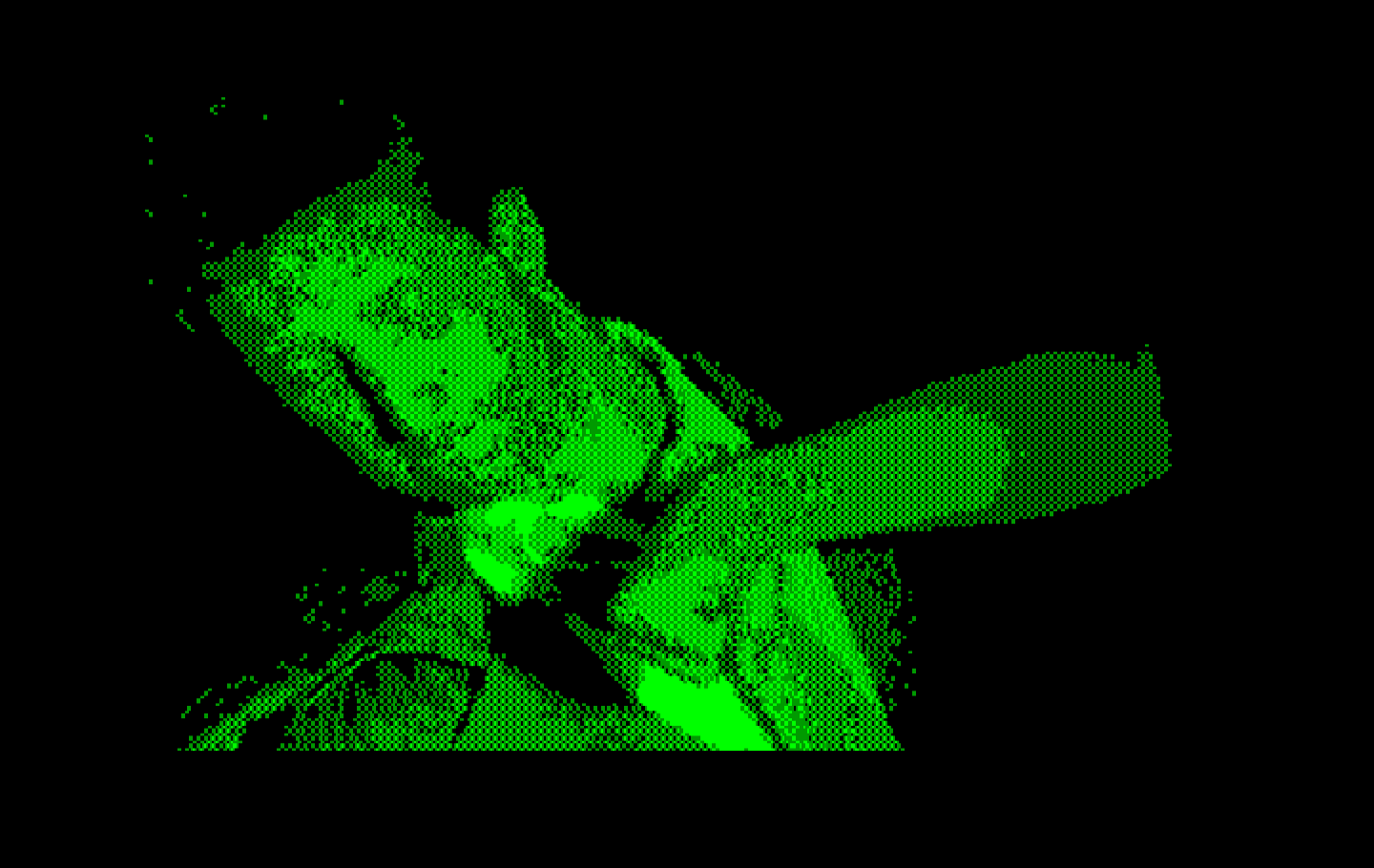 Mean Streets IBM PC/Compatibles Screenshot: Tex threatens the wrong guy!