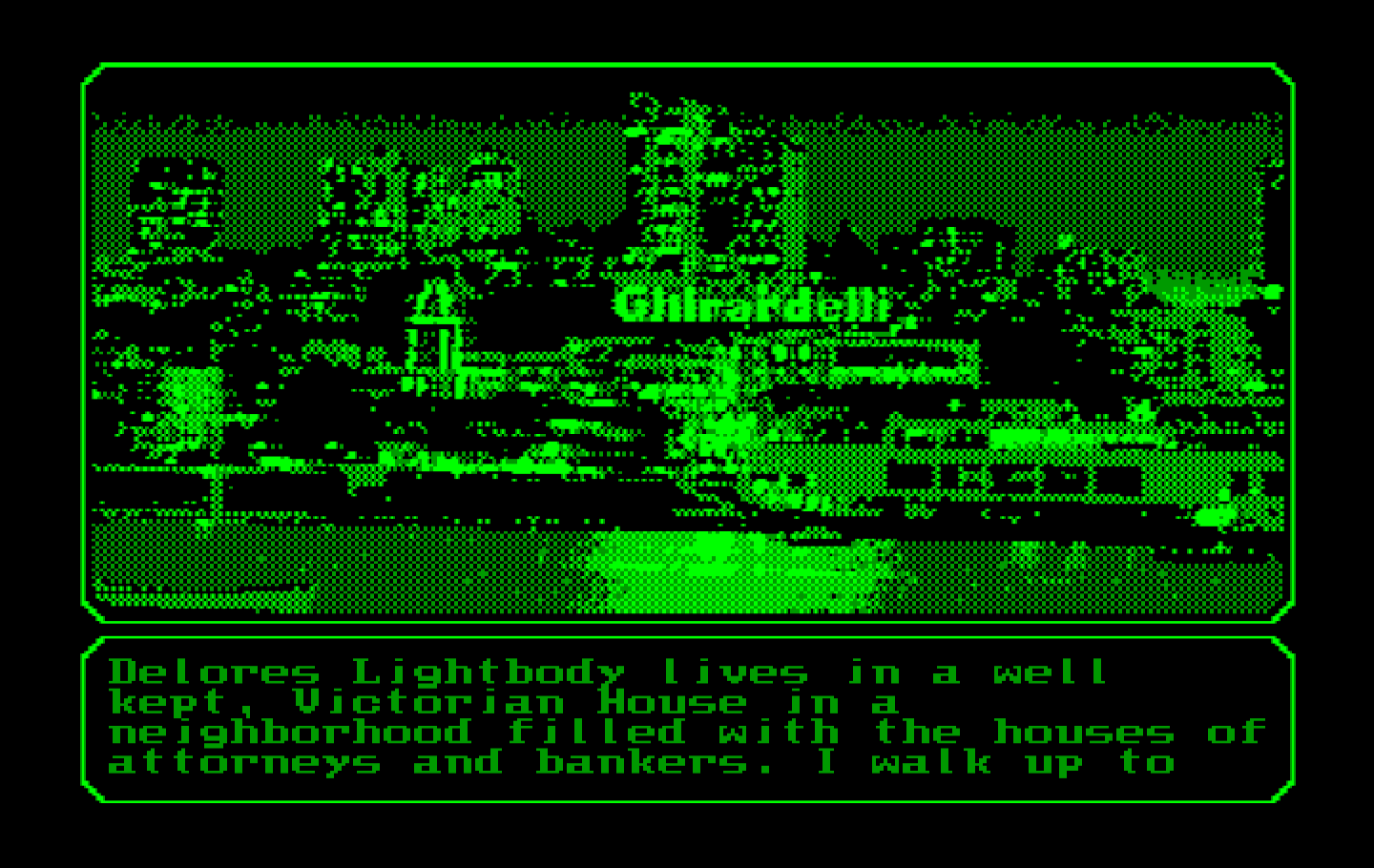 Mean Streets IBM PC/Compatibles Screenshot: Time to visit Delores Lightbody.