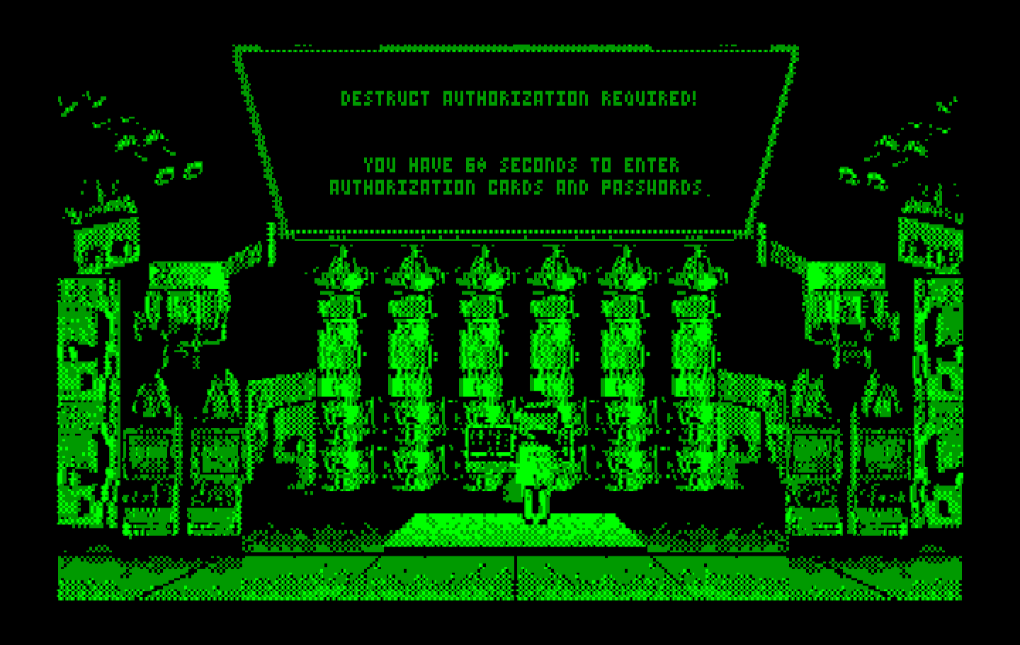 Mean Streets IBM PC/Compatibles Screenshot: I have 60 seconds to enter the passwords!