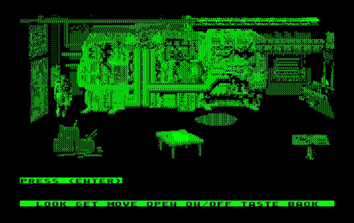 Mean Streets IBM PC/Compatibles Screenshot: I need to figure out a way to escape from this room.