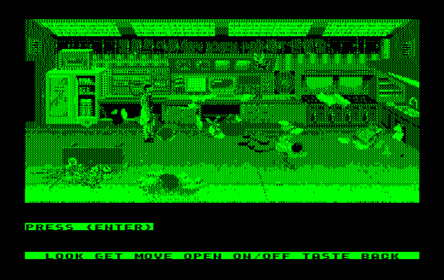 Mean Streets IBM PC/Compatibles Screenshot: This place is a mess! But are there any clues?