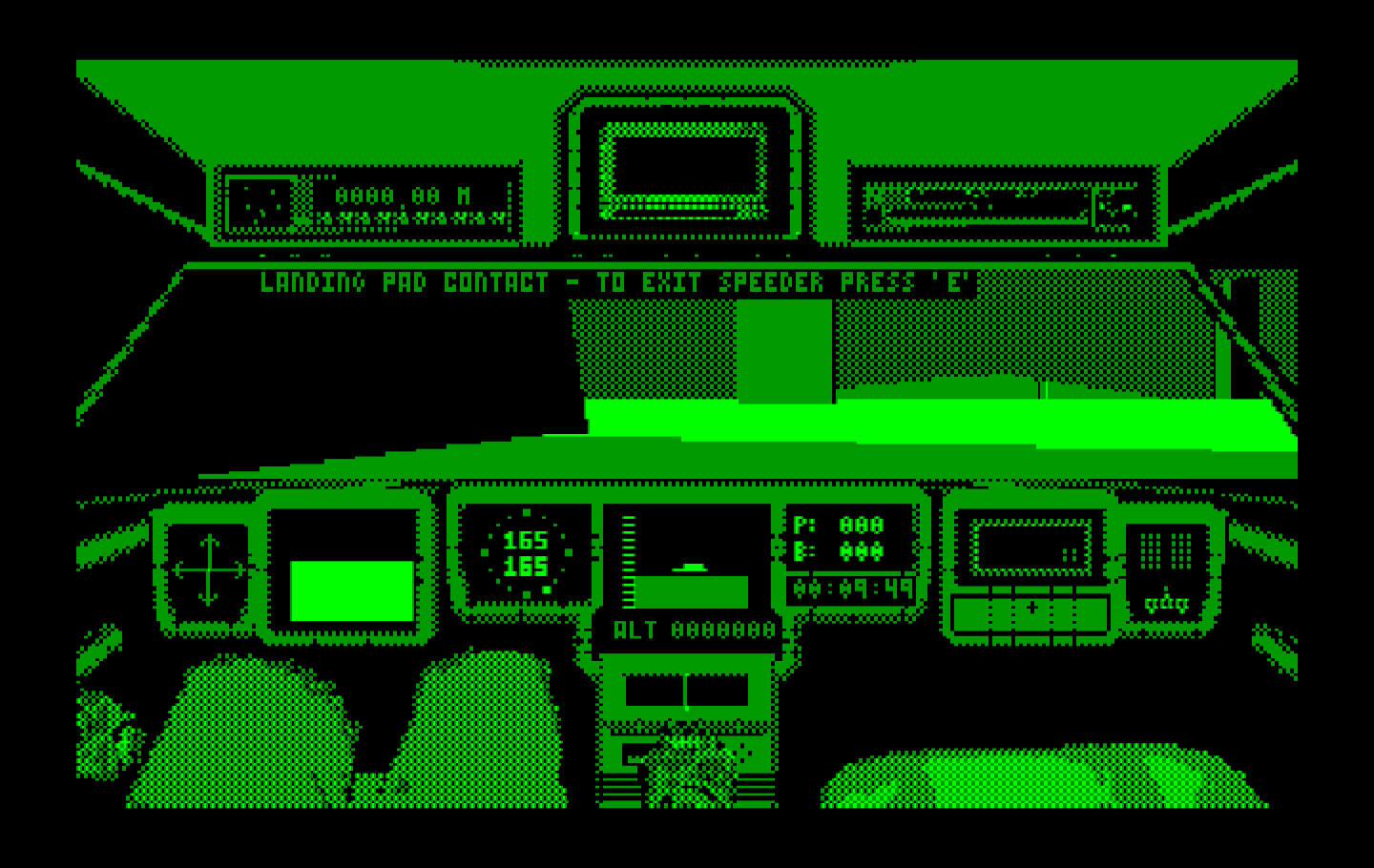 Mean Streets IBM PC/Compatibles Screenshot: Landed my speeder...