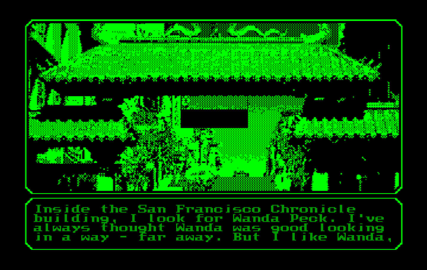 Mean Streets IBM PC/Compatibles Screenshot: Looking for Wanda Peck now...