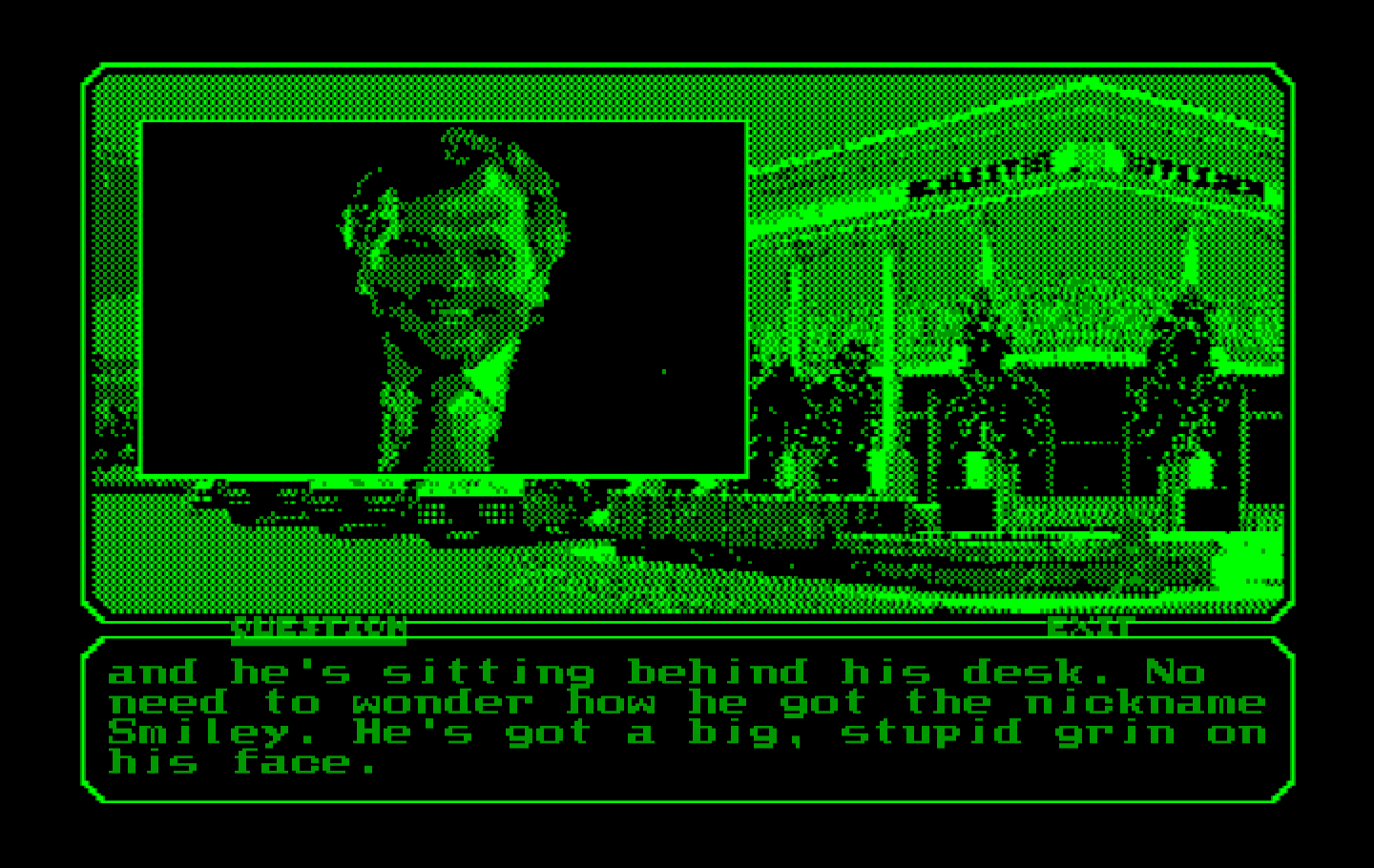 Mean Streets IBM PC/Compatibles Screenshot: This guy earned his nickname...