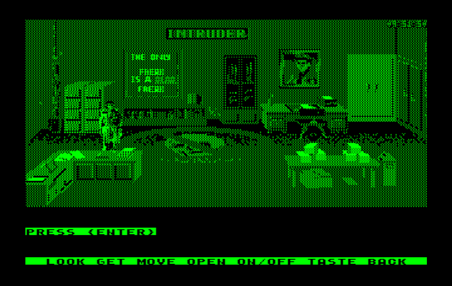 Mean Streets IBM PC/Compatibles Screenshot: Intruder alert! I need to disable the alarm...