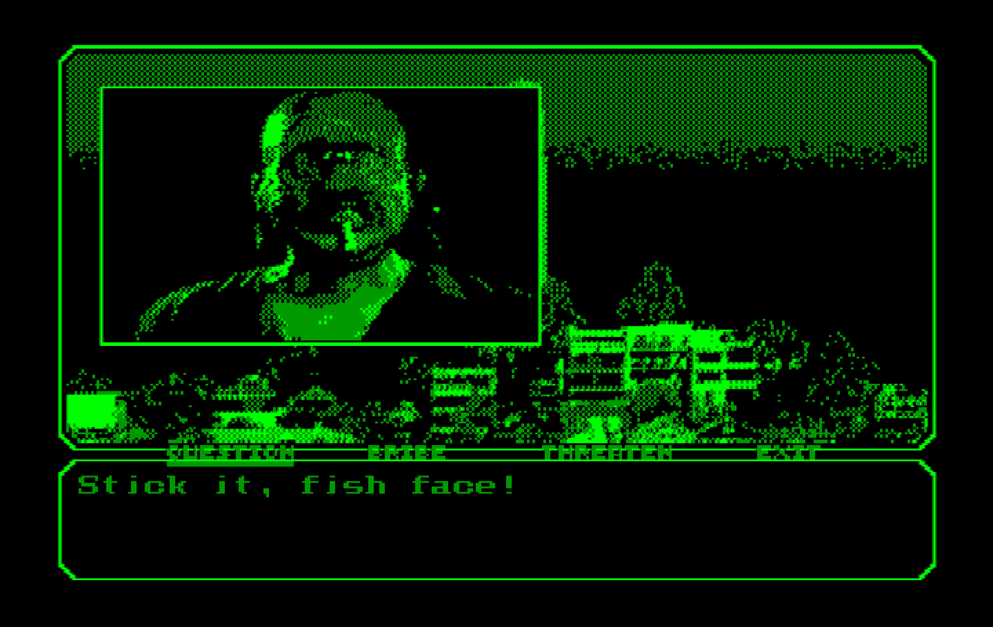 Mean Streets IBM PC/Compatibles Screenshot: This guy doesn't want to help me!