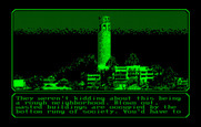 Mean Streets for IBM PC/Compatibles - Entering a sketchy part of town...