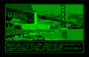 Mean Streets for IBM PC/Compatibles - Heading to the medical examiners office.