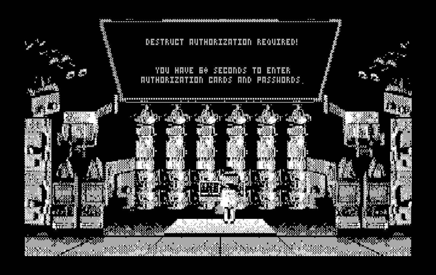 Mean Streets IBM PC/Compatibles Screenshot: I have 60 seconds to enter the passwords!