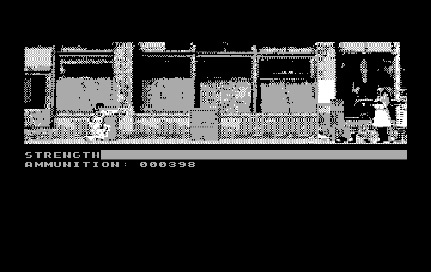 Mean Streets IBM PC/Compatibles Screenshot: A gun fight begins.