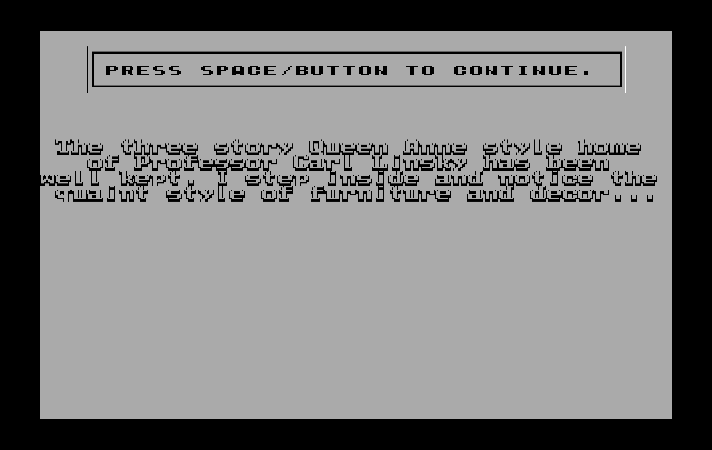 Mean Streets IBM PC/Compatibles Screenshot: Description of the next scene...