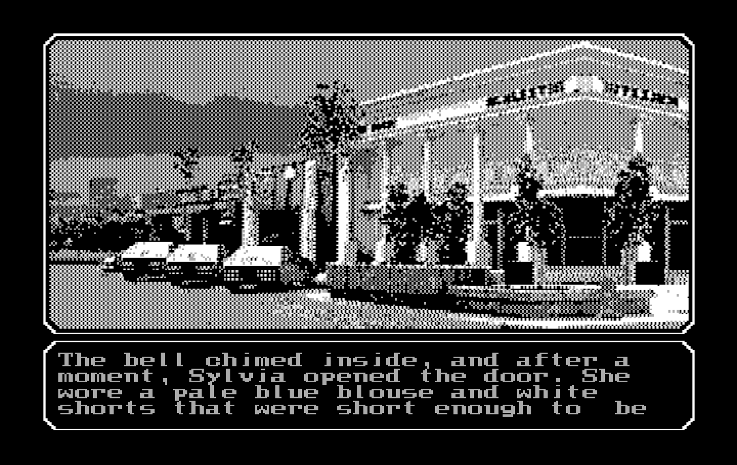 Mean Streets IBM PC/Compatibles Screenshot: Each location begins with a description.