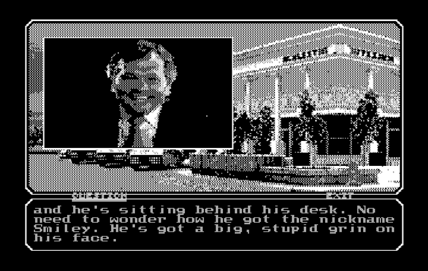 Mean Streets IBM PC/Compatibles Screenshot: This guy earned his nickname...