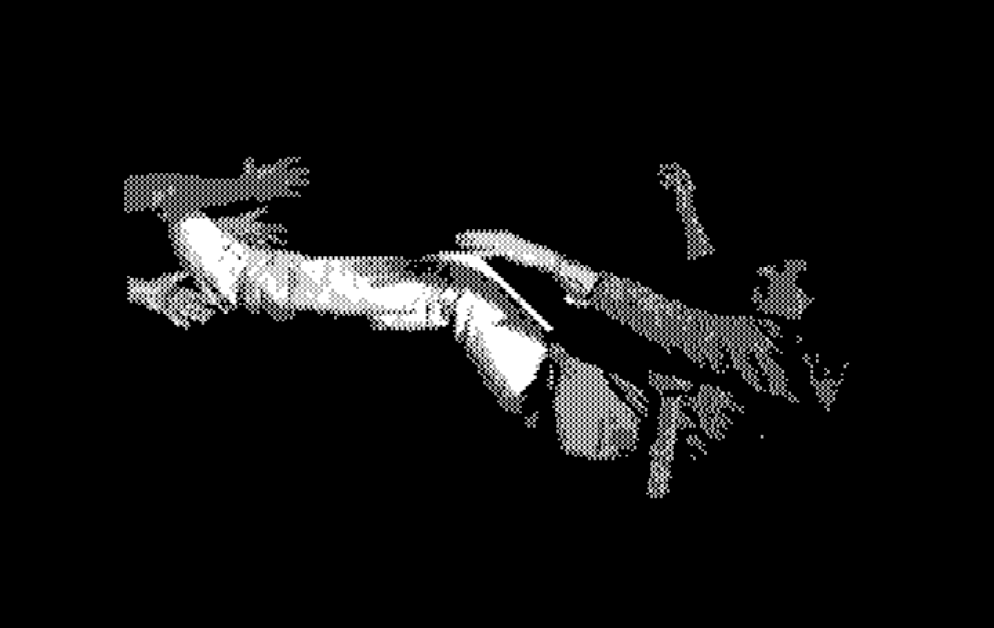 Mean Streets IBM PC/Compatibles Screenshot: Tex is thrown out of a building after annoying someone!