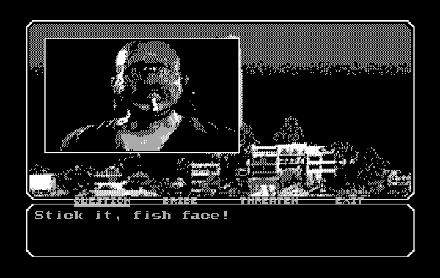 Mean Streets IBM PC/Compatibles Screenshot: This guy doesn't want to help me!