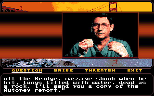 Mean Streets Amiga Screenshot: I may be able to get some information from him...