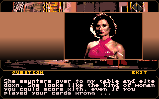 Mean Streets Amiga Screenshot: Found Lola, now to question her!