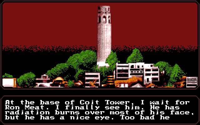 Mean Streets Amiga Screenshot: At the base of the Colt Tower.