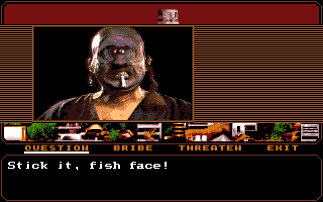 Mean Streets Amiga Screenshot: Another guy who isn't friendly.