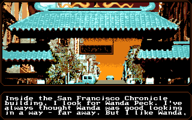 Mean Streets Amiga Screenshot: Off to the San Francisco Chronicle...