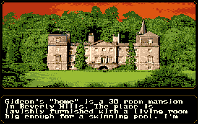 Mean Streets Amiga Screenshot: Gideon's home...
