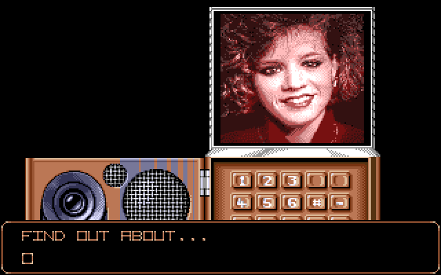 Mean Streets Amiga Screenshot: You can ask Vanessa for information via the vidphone.