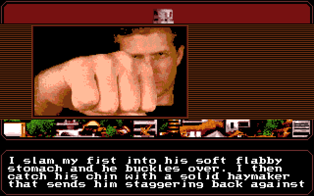 Mean Streets Amiga Screenshot: Sometimes threatening someone will get them to talk...
