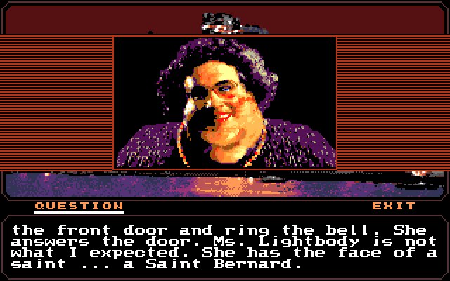 Mean Streets Amiga Screenshot: Introducing Delores Lightbody.