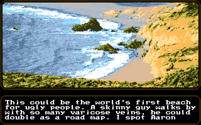 Mean Streets Amiga Screenshot: Time to head to the beach...