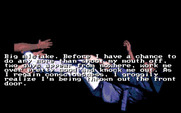 Mean Streets for Amiga - Tex is thrown out the front door...