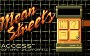Mean Streets for Amiga - The main menu.