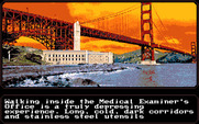 Mean Streets for Amiga - Heading over to the medical examiner's office.