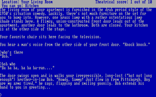 Nord and Bert Couldn't Make Head or Tail of It IBM PC/Compatibles Screenshot: Time for some knock knock jokes...