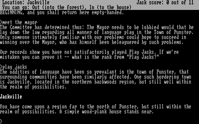 Nord and Bert Couldn't Make Head or Tail of It IBM PC/Compatibles Screenshot: Looks like I'm not ready to meet the mayor yet...