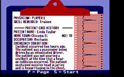 Laser Surgeon: The Microscopic Mission for IBM PC/Compatibles - Patient history.