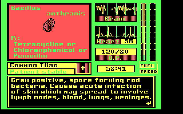 Laser Surgeon: The Microscopic Mission IBM PC/Compatibles Screenshot: You can get more detailed information on lots of topics.