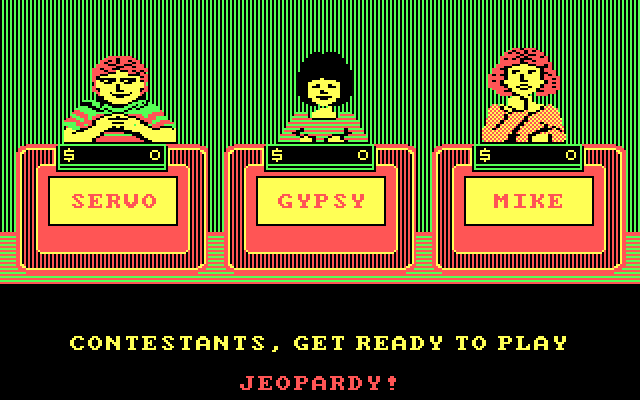 Jeopardy! IBM PC/Compatibles Screenshot: Let's get ready to play Jeopardy!