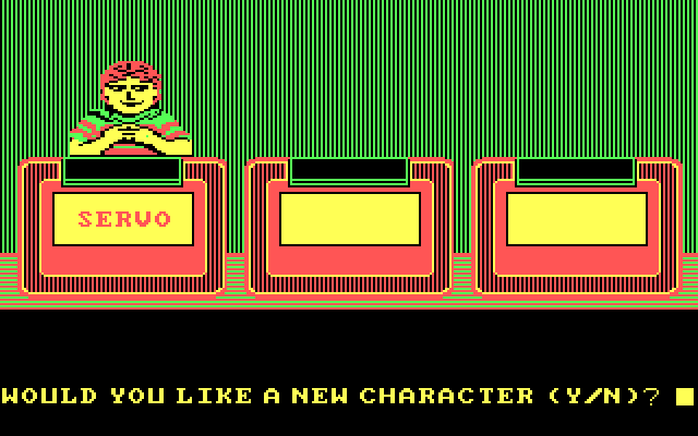 Jeopardy! IBM PC/Compatibles Screenshot: Setting up the players for a new game.