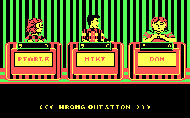 Jeopardy! IBM PC/Compatibles Screenshot: Oops, wrong question.