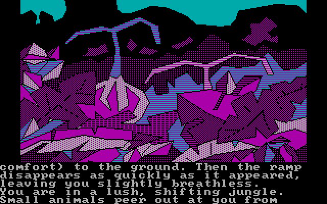 Oo-Topos IBM PC/Compatibles Screenshot: Welcome to the jungle!