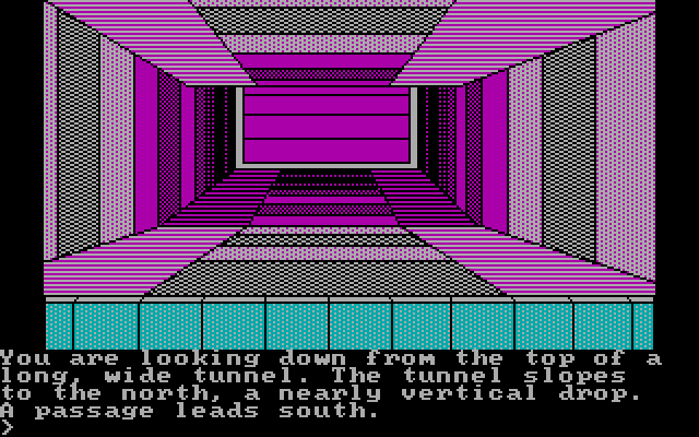 Oo-Topos IBM PC/Compatibles Screenshot: Top of a tunnel...