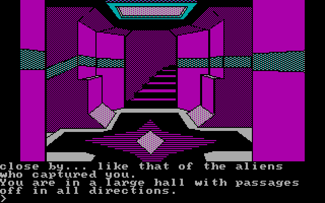 Oo-Topos IBM PC/Compatibles Screenshot: At an intersection...I'll pass through here many times!