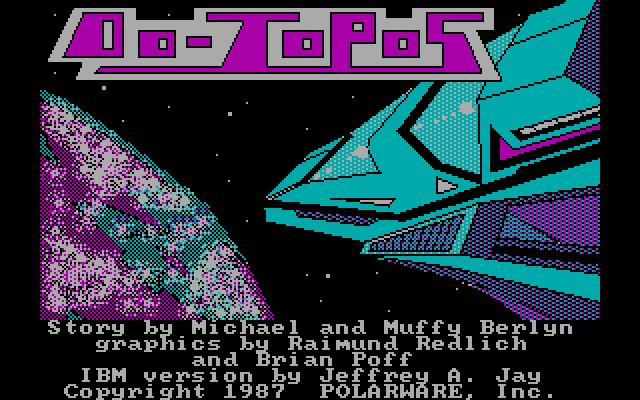 Oo-Topos IBM PC/Compatibles Screenshot: Title screen.